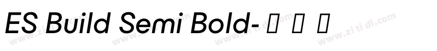 ES Build Semi Bold字体转换